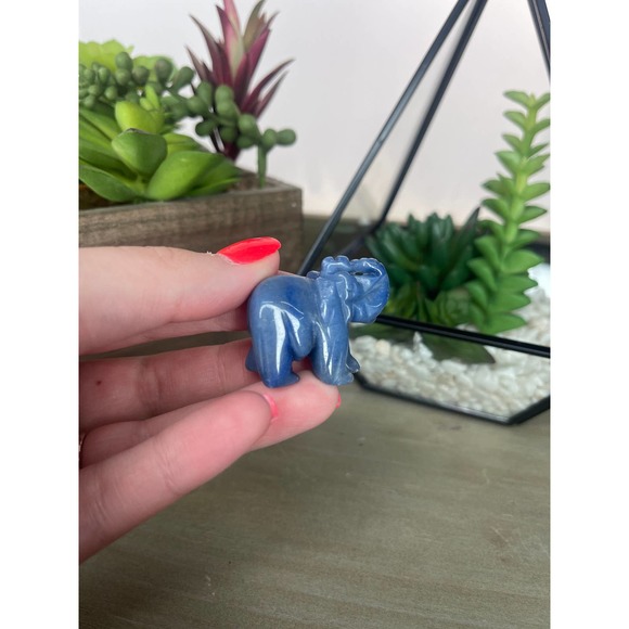 Lapis Lazuli Elephant Carving Crystal Polished - Picture 3 of 6